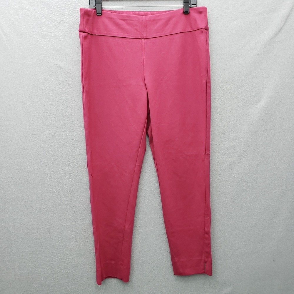 Zac & Rachel Skinny Fit Ankle Pants Hot Pink Office Casual Stretch Work Size XL